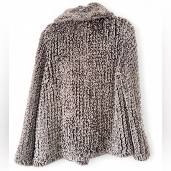 Avec Les Filles Faux Fur Grey Jacket, Large - Picture 4 of 9